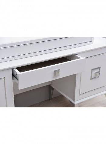 Scotland Dressing Table Mirror With 2 Drawer White 46x84x47cm