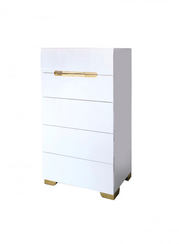 Andes 5 Drawer Chest White 41x110x59.6cm