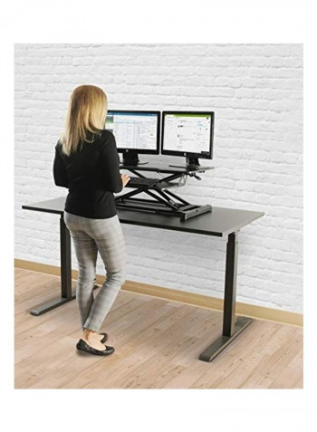 Stand Up Desk Converter And Monitor Riser Black