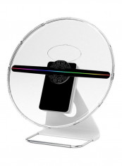 3D Holographic Fan Projector With Remote Control Clear/White/Black
