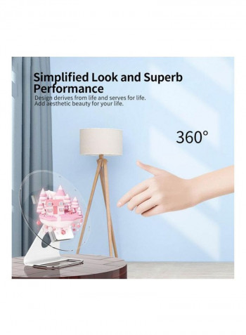 3D Holographic Fan Projector With Remote Control Clear/White/Black