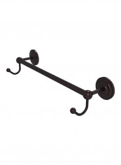 Que New Collection Integrated Hooks Towel Bar Brown 24inch