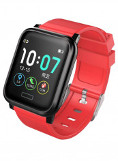 Bluetooth Blood Pressure Monitor Smartwatch Red/Black