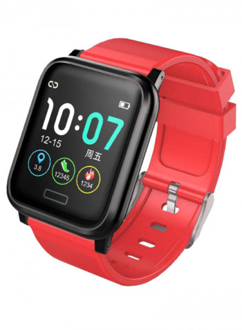 Bluetooth Blood Pressure Monitor Smartwatch Red/Black