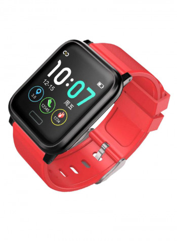 Bluetooth Blood Pressure Monitor Smartwatch Red/Black