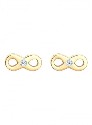 Yellow Gold Infinity Love Earrings Gold