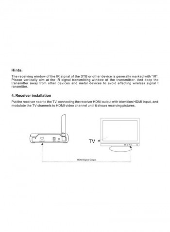 HDMI Wireless Transmitter And Receiver XD565002 Black