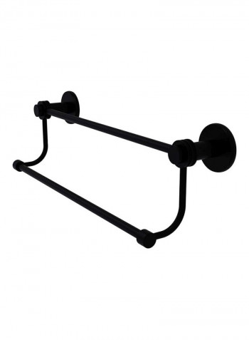 Mercury Collection Double Dotted Accents Towel Bar Black 24inch