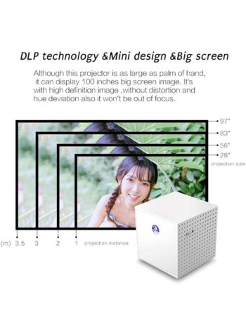 HD Mini Home Projector M217 White
