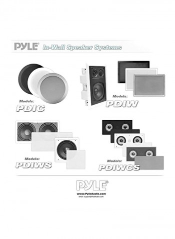 2-Way Dual Flush Mount In-Ceiling Speaker System PDIW62 White