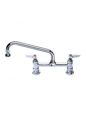 Heavy Duty Deck Mount Mixing Faucet Silver 15centimeter