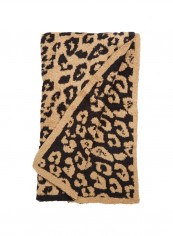 CozyChic Polymicrofiber Knit Throw Gold/Black 72x54inch