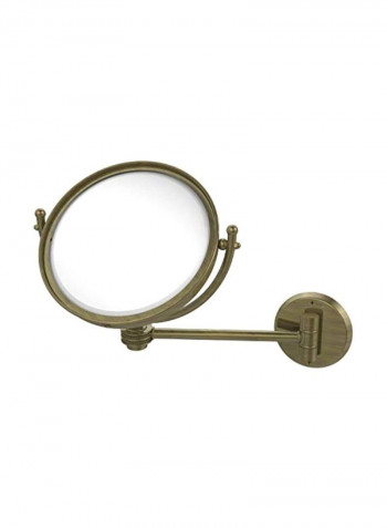Wall Mounted Make-Up Mirror Antique Brass/Clear 8inch