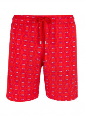 Okorise Crabs Printed Swim Shorts Medicis Red/White