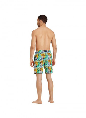 Okorise Jungle Printed Swim Shorts Midnight Blue