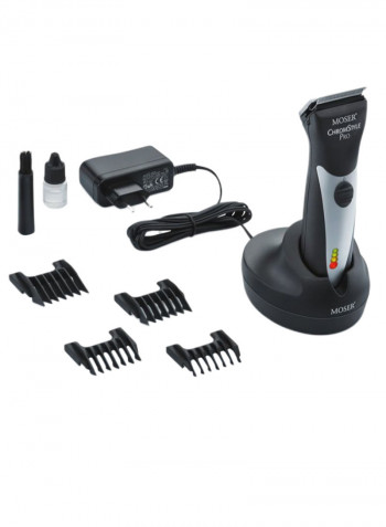 Professional Cordless Hair Trimmer Kit Black/Silver