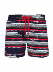 Moorise Printed Swim Shorts Midnight Blue/Grey/Red
