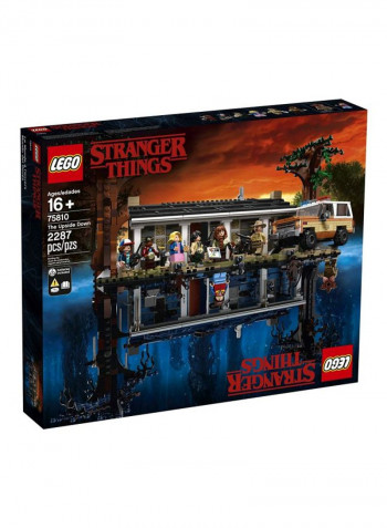 مجموعة مكعبات بناء ذي أبسايد داون من مسلسل Stranger Things من 2287 قطعة طراز 75810 22.91x18.9x3.58بوصة