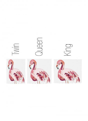 Printed Duvet Cover Polyester Flamingo 1 King
