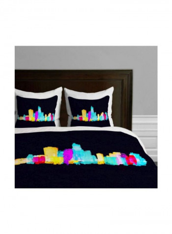 Robert Farkas Colour City Duvet Cover Polyester Black/Yellow/Blue King