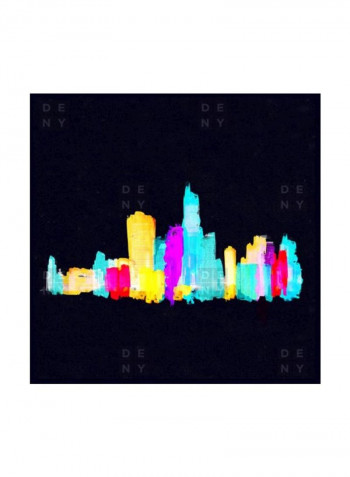Robert Farkas Colour City Duvet Cover Polyester Black/Yellow/Blue King