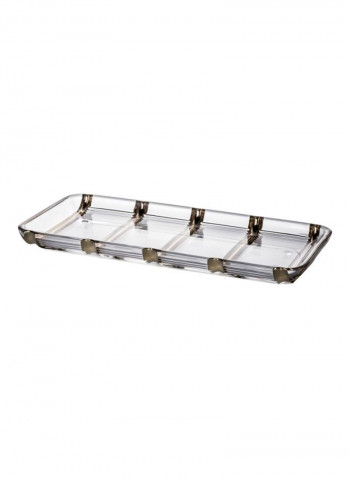 Gap Crystal Platter Transparent/Gold 35centimeter