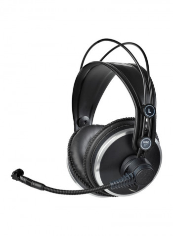 Professional Headset With Condenser Microphone Black