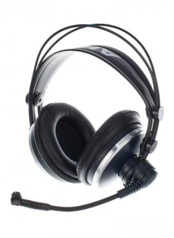 Professional Headset With Condenser Microphone Black