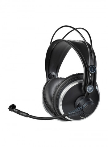 Professional Headset With Condenser Microphone Black