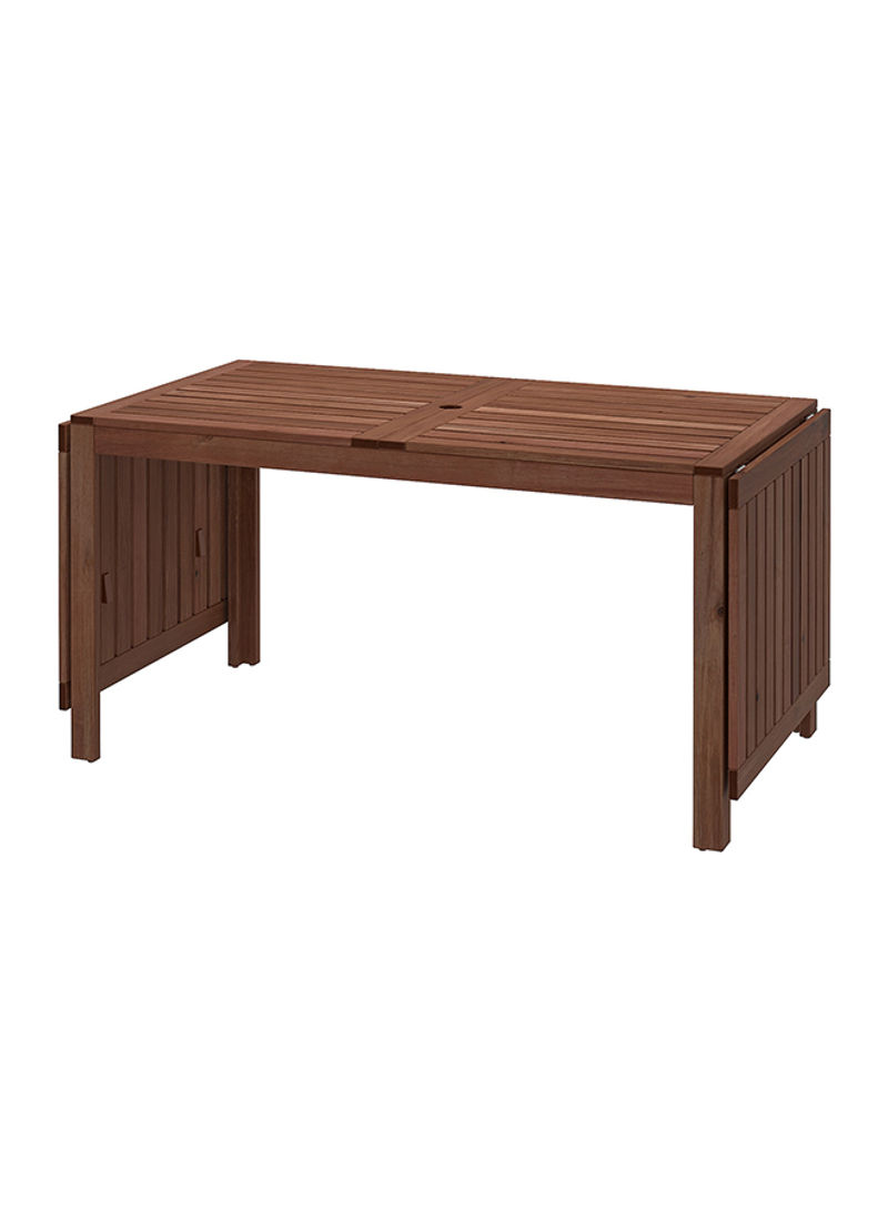 Acacia Wooden Outdoor Dining Table Brown 78.75 x 30.75 x 28.375inch