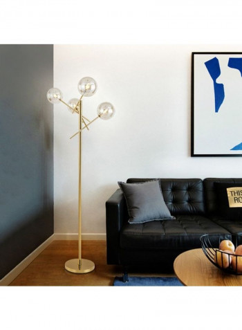 LED Glass Ball Floor Lamp Gold 160 x 65 x 65centimeter