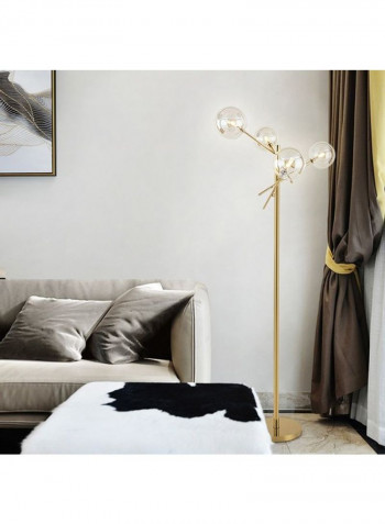 LED Glass Ball Floor Lamp Gold 160 x 65 x 65centimeter