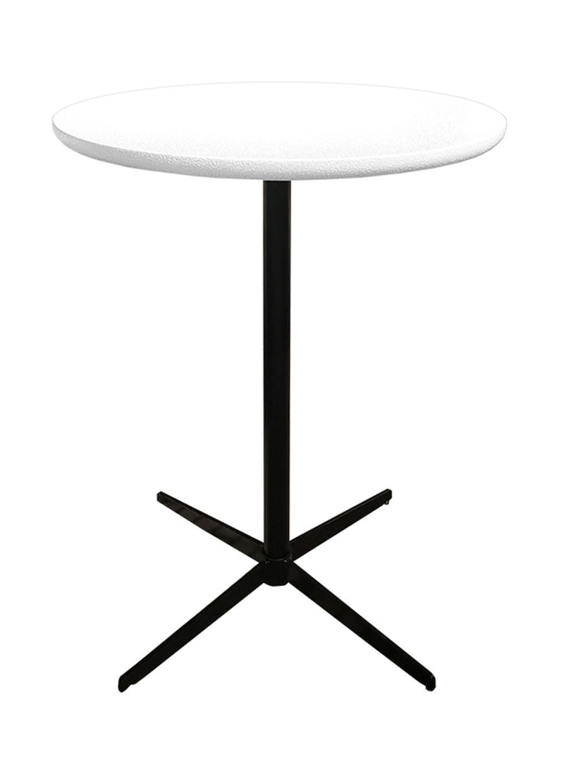Portable Round Table White/Black 600x600x750millimeter