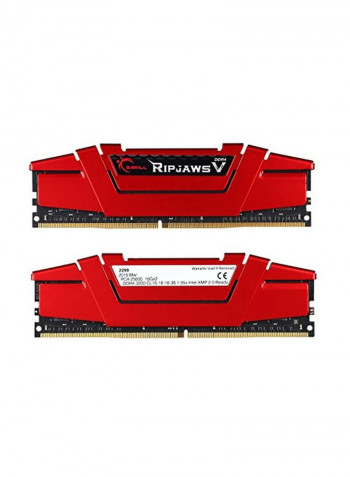 2-Piece Ripjaws V DDR4 RAM Set 32GB Red/Gold/Black