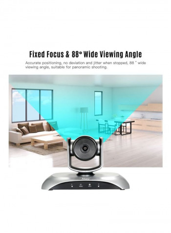 HD Video Conference Webcam 29.70x19.20x22.20centimeter Silver/Black