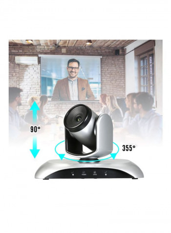 HD Video Conference Webcam 29.70x19.20x22.20centimeter Silver/Black