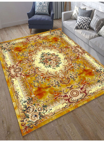 Fire Floral Print Anti-Skidding Mat Multicolour 180(W)x280(L)centimeter
