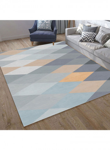 Geometric Print Anti-Skidding Floor Mat Multicolour 180(W)x280(L)centimeter