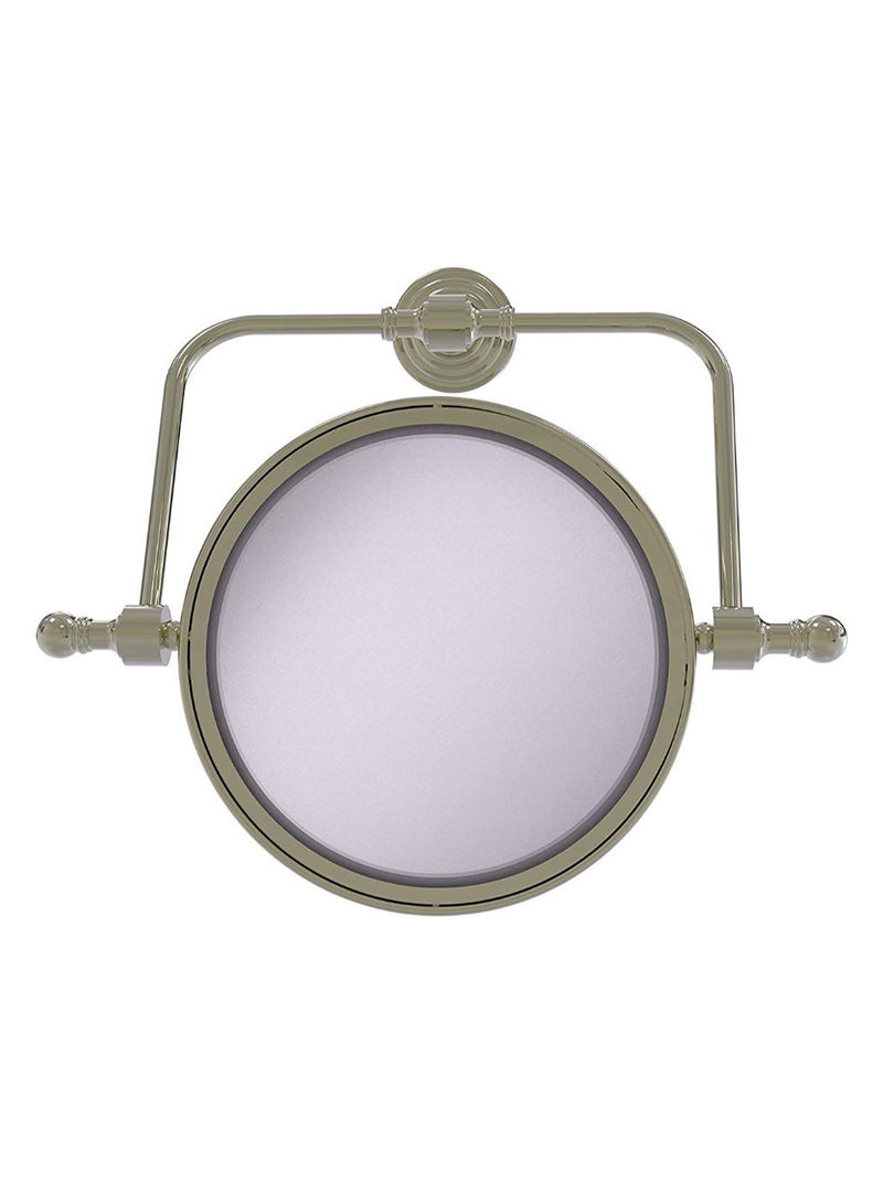RWM-4 / 2X Retro Wave Collection Swivel Wall Mounted Makeup Magnifying Mirrors Silver