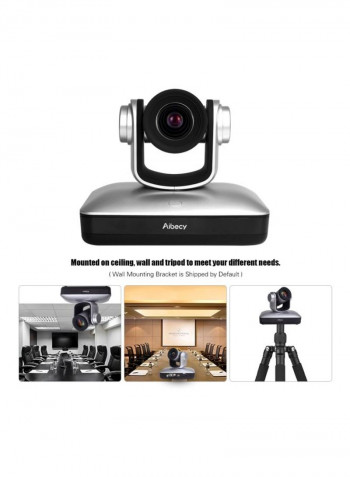 Full HD Video Conference Cam With Accessories 21.4x17.2x13.6centimeter Silver/Black