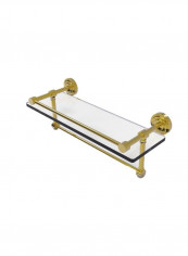 Dottingham Gallery Towel Bar Glass Shelf Clear/Gold 16x5inch