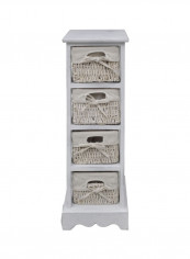 Storage Rack With Weaving Basket White/Beige reviews Storage Rack With Weaving Basket White/Beige