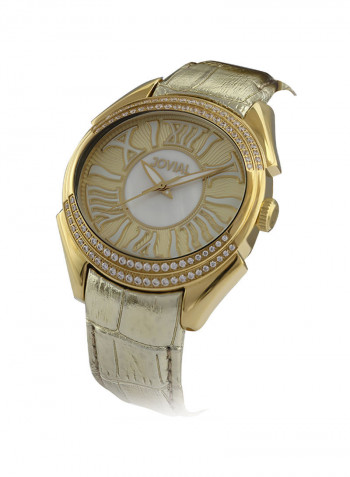 Women's Casual Leather Quartz Analog Wrist Watch 4804 LGLQ 37 ZE