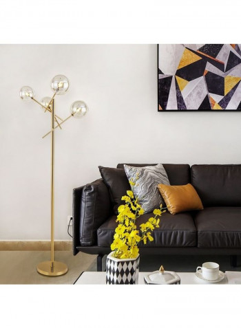 G4 LED Glass Ball Floor Lamp Gold