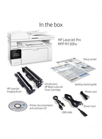 LaserJet Pro MFP M130fw All-In-One Printer With Print/Copy/Scan/Fax/Wireless Function,G3Q60A