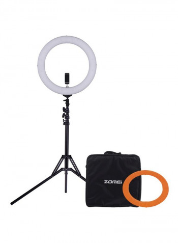 9-Piece LED Ring Video Fill Light Kit Black/White