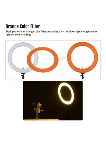 9-Piece LED Ring Video Fill Light Kit Black/White