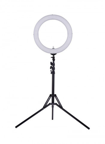 9-Piece LED Ring Video Fill Light Kit Black/White