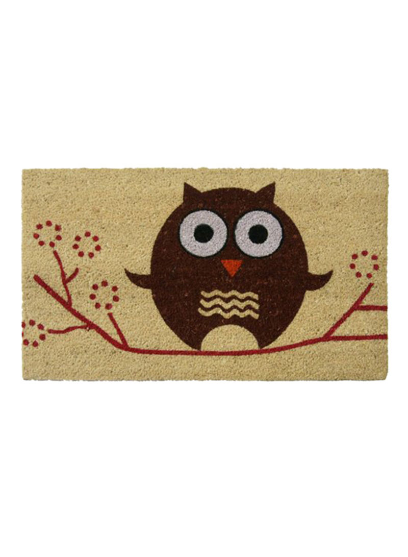 Owl Printed Coco Doormats Multicolour 0.63x30x18inch