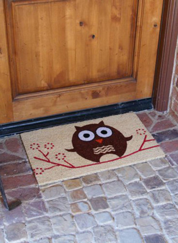 Owl Printed Coco Doormats Multicolour 0.63x30x18inch